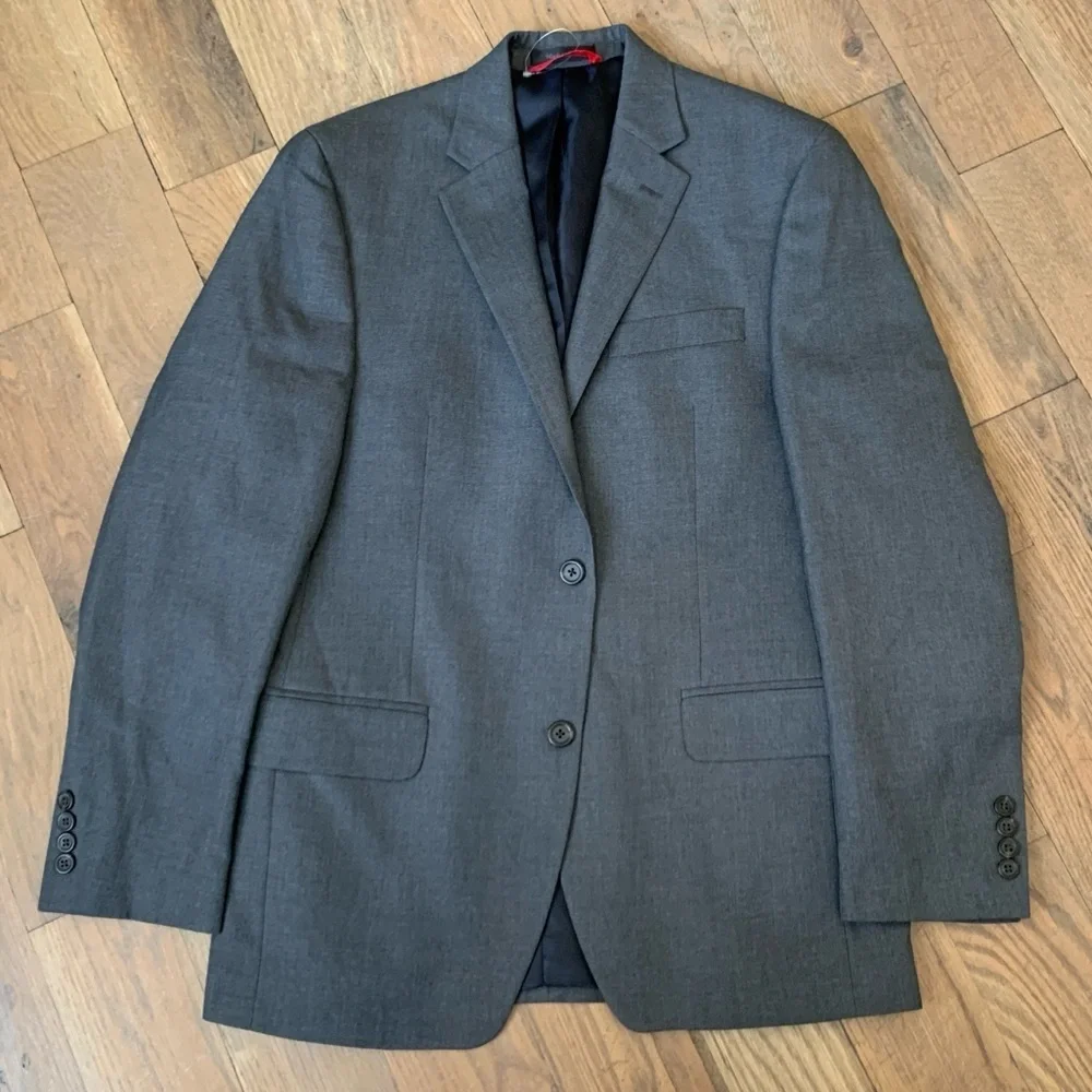 Chaps Ralph Lauren Men’s Grey Slim Fit Blazer Jacket Size 38 R